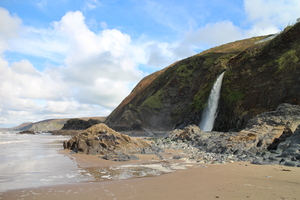 Tresaith Waterfall