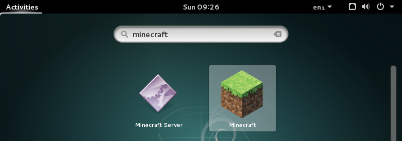 Screenshot of the menu item created by minecraft-installer